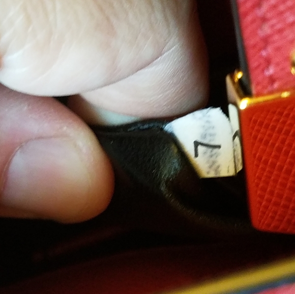 SOLD@! Prada Red Studded Cuir Handbag - Picture 4 of 8